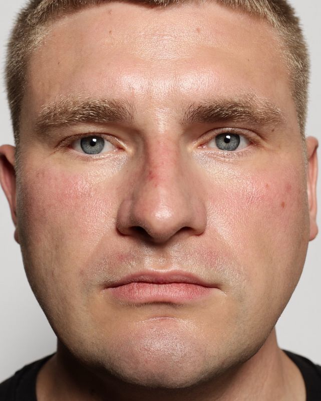 AI model headshot — black top